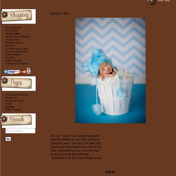 NWT The Daisy Baby Knit Blue Hat - Picture 2 of 2